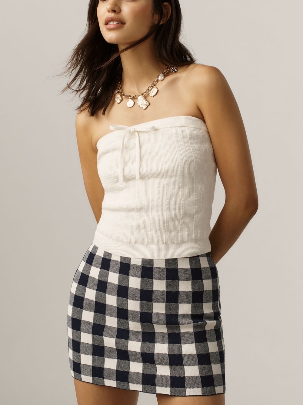 Reformation Cotton Tube Top - Antique Ivory